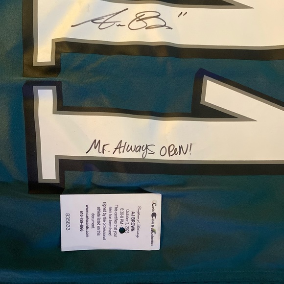 AJ Brown autographed Eagles Jersey 🔥🔥🔥 - Picture 5 of 6